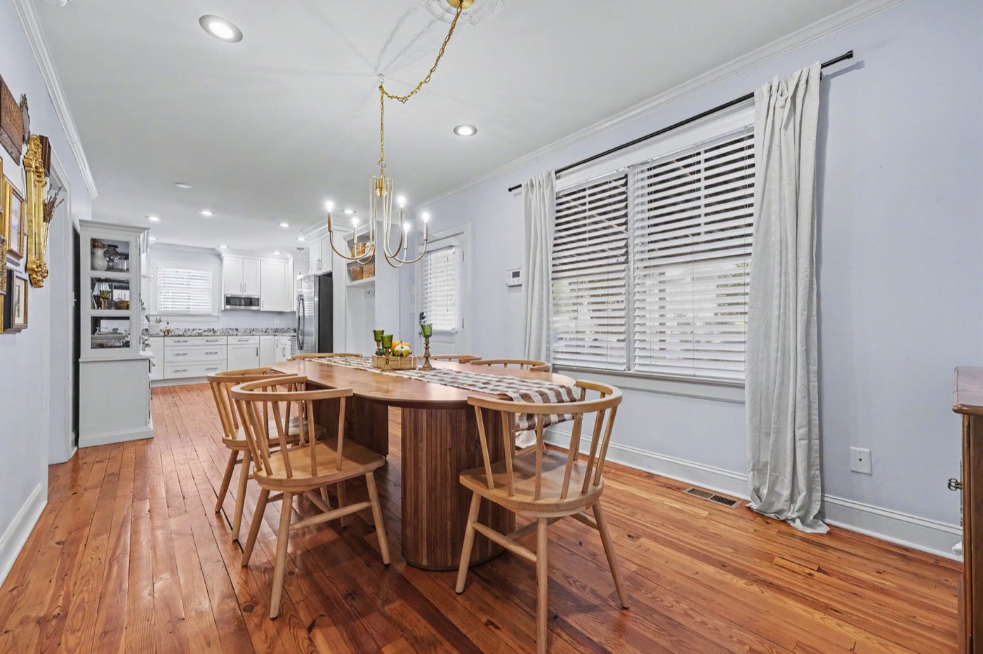 Dining room open to the kitchen