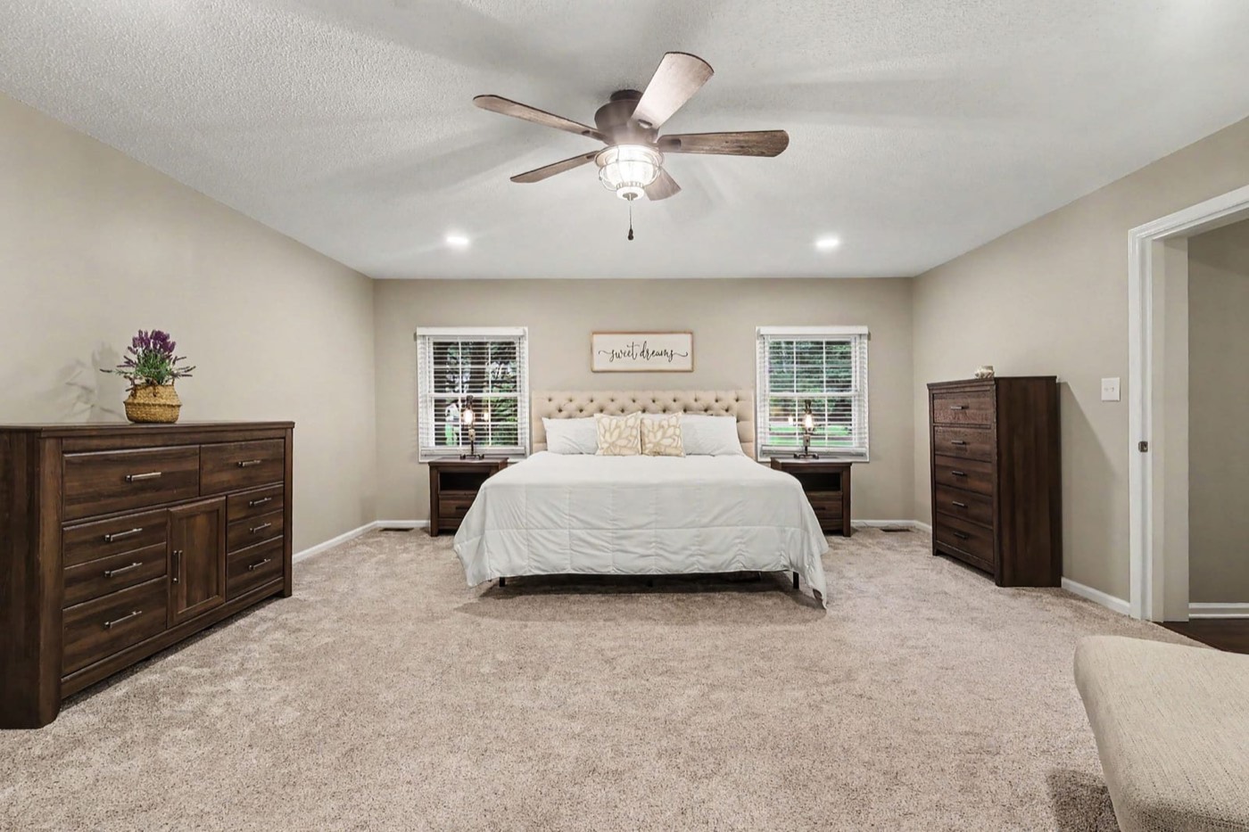 Oversized primary bedroom